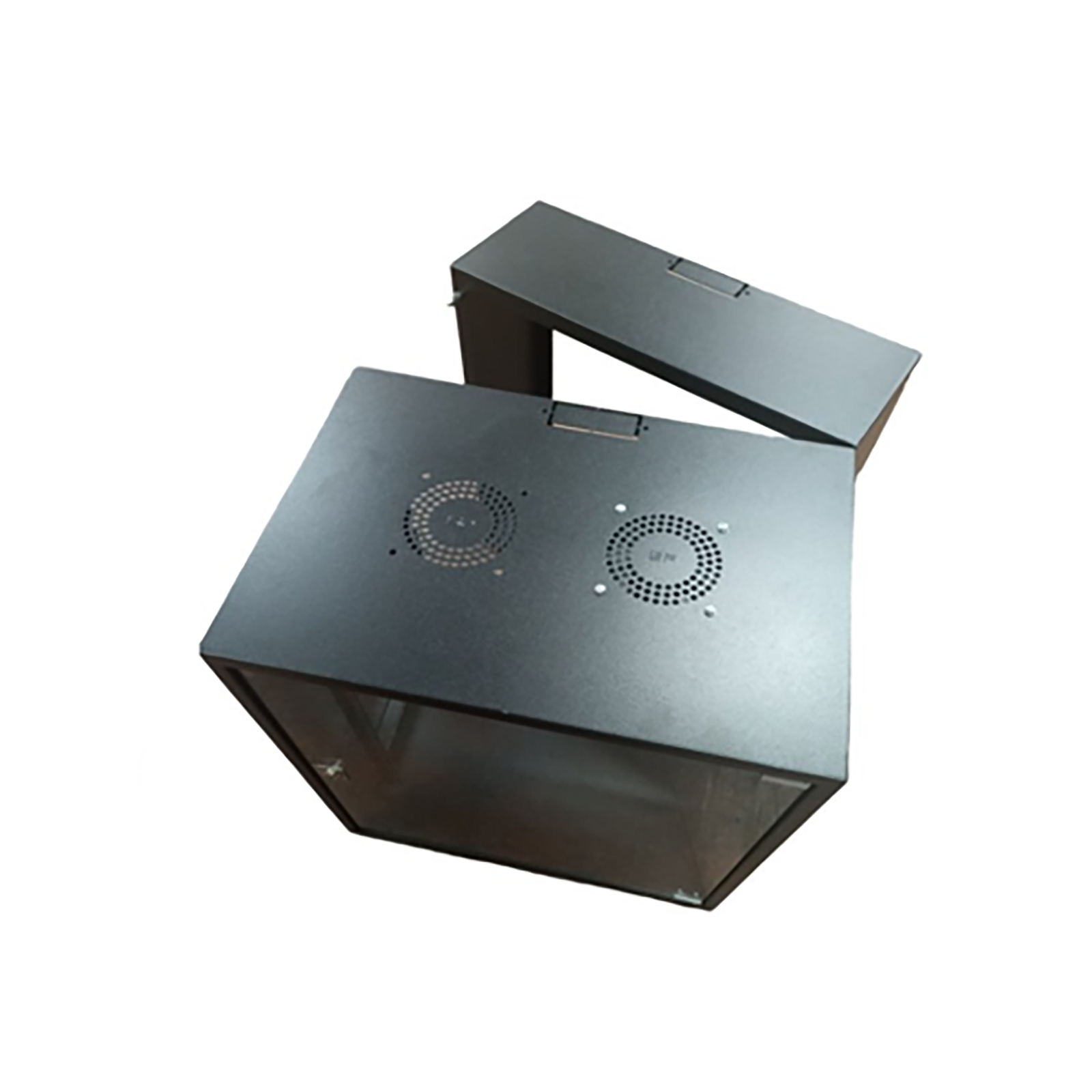 Zone Lite 15U 400+200mm Swing Frame Black Wall Mount Cabinet