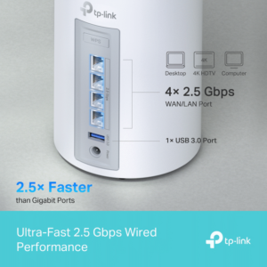 TP-Link Deco BE85 (1-Pack) BE19000 Tri-Band Whole Home Mesh Wi-Fi 7 System