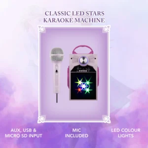 DY-1016-FZ Disney Frozen Classic LED Stars Karaoke Machine with Microphone