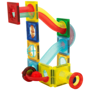EDU-1044 45 Magnetic Tiles and Marble Run Parts