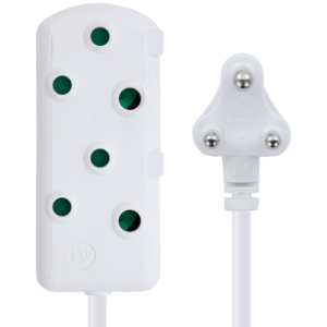 NX-70008-3-WT Nexon Heavy DUTY Side By Side(SBS) EXTENSION LEADS 3M
