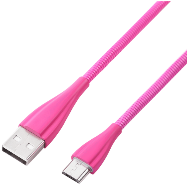 VK-20060-LPK Volkano Fashion Series Micro USB Cable 1.8m - Lumo - Pink